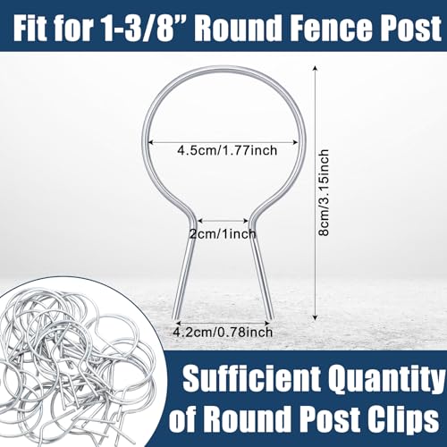 Hicarer 200 Pcs 1-3/8''OD Twist Fence Ties 9 Gauge Galvanized Steel, Silver - color: Silver, size: 1-3/8'' OD