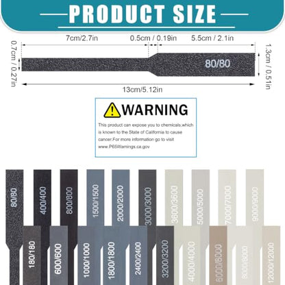 Honoson 20 Pcs Sanding Sticks Model, Low and High Grits, Innovative Style - style: Innovative Style