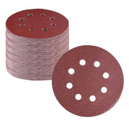 WORKPRO Sanding Discs, 5-Inch 80 Grit 8-Hole Hook and Loop, 100 Pack - style: 100PCS 5 Inch 80 Grit