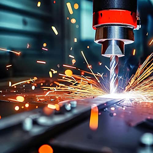 22.5mm Reduced Shank Drill Bit, 1/2” Shank High Speed Steel Twist Drill Bit HSS 9341 for Aluminum Plate Copper Wood Stainless Steel