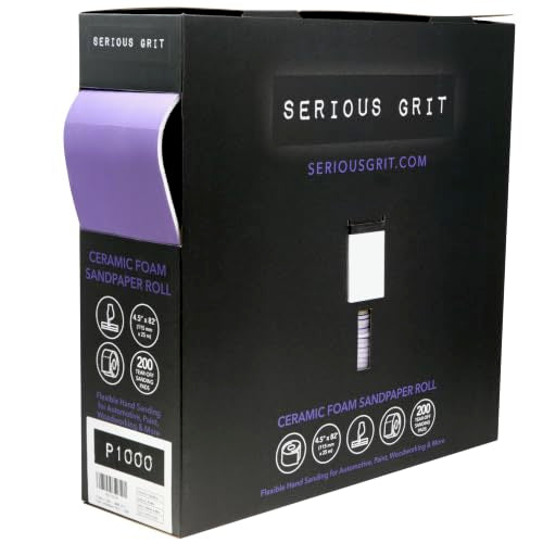 Serious Grit - P1000 Grit Ceramic Foam Sandpaper Roll - 115mm x 25m - style: 1000 Grit