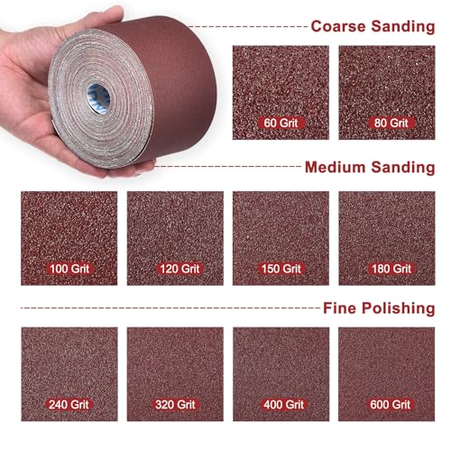 Sandpaper Roll 1Inch 26FT 180Grit Aluminum Oxide Emery Cloth Roll - size: 1 Inch x 25 Feet 180 Grits