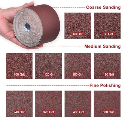 Sandpaper Roll 1Inch 25FT 240Grit Aluminum Oxide Emery Cloth Roll - size: 1 Inch x 25 Feet 240 Grits