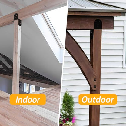 4 Pcs 2"x 4" Deck Post Caps Tie Brackets|Ineer Size(1.6"x 3.6") - size: 2"x 4" - 4 Pieces, style: Deck Post Caps Tie Brackets