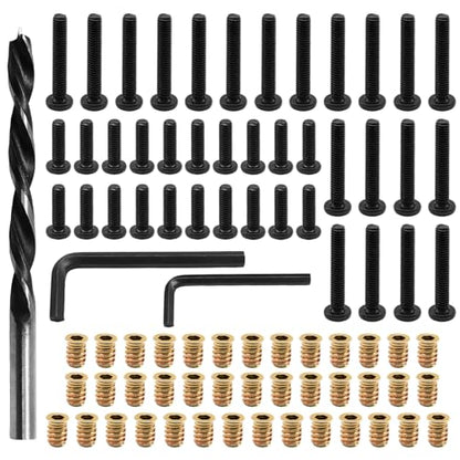 Litoexpe 40 Pcs 1/4"-20 Wood Threaded Inserts - size: 40 PCS