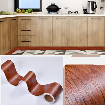 Wood Grain Repair Tape 3.15" x 32 feet Wood Grain Tape Self-Adhesive Wood Tape for Furniture Flooring Cabinets Doors Windows Handmade DIY (Red Oak Grain) - color: Red oak grain