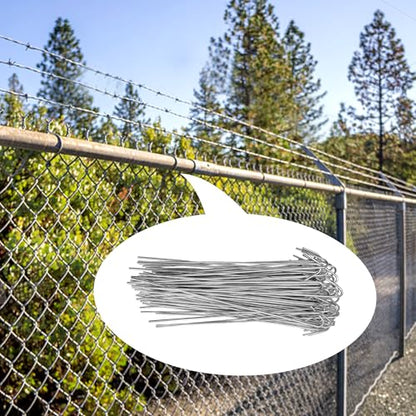 Chain Link Fence Ties 50 Packs, 8 inch Aluminum Wire Hook Ties