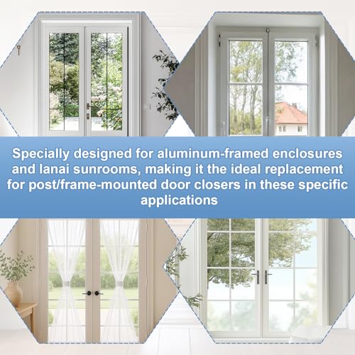 White Replacement Door Jamb Bracket for Lanai Screen Door Closers