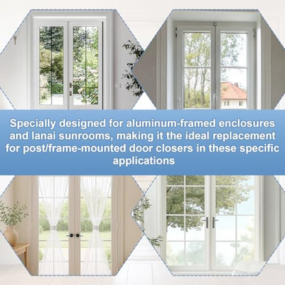 White Replacement Door Jamb Bracket for Lanai Screen Door Closers