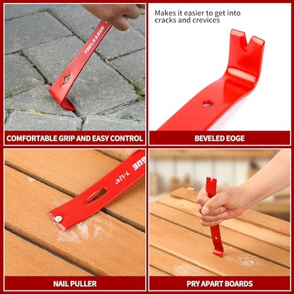 TOOLEAGUE 3Pcs Mini Flat Pry Bar Set, Bee Hive Tool