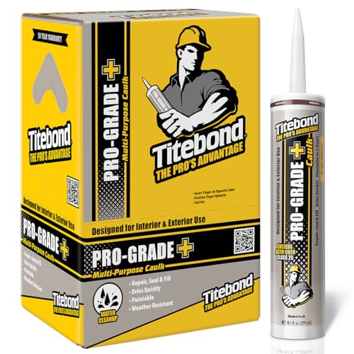 Titebond Pro-Grade Plus Caulk, Brown 10.1 Oz (12 Pack) – 8421