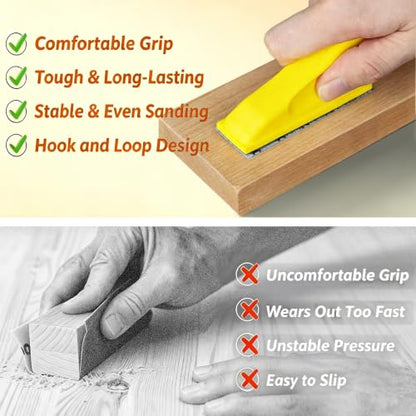 270 PCS Sandpaper Assortment, 80-1000 Grit Mini Detail Sanding Kit