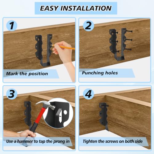 36 Pcs 2"x 8" Joist Hanger|Q235B Steel Face Mount Joist Hangers - size: 36 Pcs, style: 2"x 8"