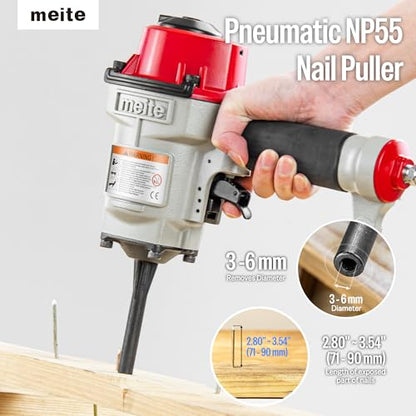 meite NP55 Pneumatic Nail Remover, 9-16 Gauge Denailer for Pallet Recycling - size: for 2-3/4"~3-1/2"(71-90mm) Nail Length