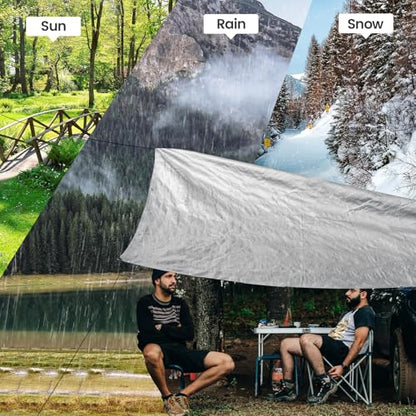 TICONN Heavy Duty Tarp Cover, Extra Thick Tarps Waterproof Tear and Rip Proof UV Resistant Tarpaulin with Reinforced Grommets and Edges (5.5 Mil, 12'x16') (Pack of 2) - color: Blue, size: 12'x16', 5.5 Mil (Pack of 2)