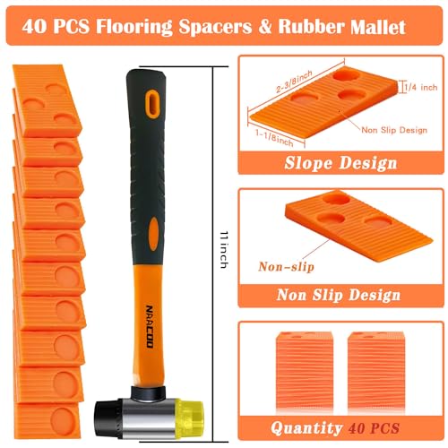 NAACOO Laminate Flooring Tools,4in1 Heavy Floor Install Kit for Vinyl Plank - size: 4 in 1 Flooring Tools
