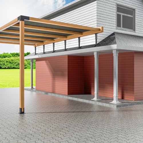 Heavy Duty Roof Riser Brackets Kit, 3 PCS Adjustable Angle Pergola Brackets - color: A, size: 3pcs
