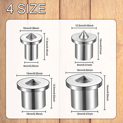 20 Pcs Dowel and Tenon Center Transfer Plugs Doweling Centering Pins Transfer Plugs Drill Hole Tool for Woodworking Tool Accessories (1/4 5/16 3/8 1/2 Inch)