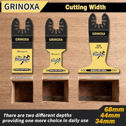 115PCS Multitool Blades Kit, Titanium Metal Multi Tool Blades Cutting Wood - size: 115PCS