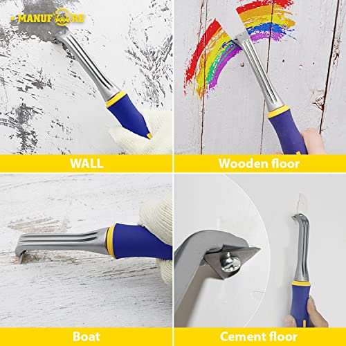 MANUFORE Carbide Paint Scraper with 1 Inch Three-edged Tungsten Steel Blade - size: 1in carbide scraper