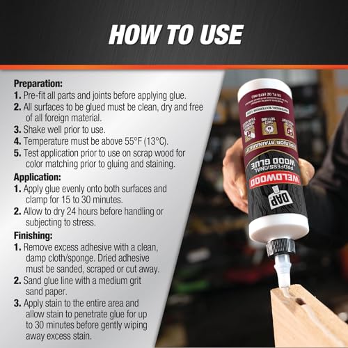 DAP Weldwood Professional Wood Glue, Yellow, 16 oz (7079800481)