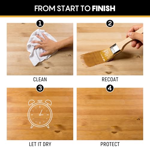 Polyurethane Wood Finish Water Based Polyurethane Clear Gloss Wood Protection Polyurethanes Waterproof Coating, Fast Dry Polyurethanes Sealant, Easy Clean Up 100ml