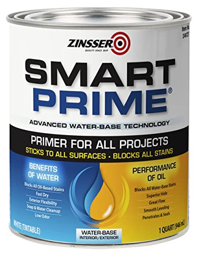 Zinsser Smart Prime Water-Based Primer, Quart - size: 32 Fl Oz (Pack of 1)