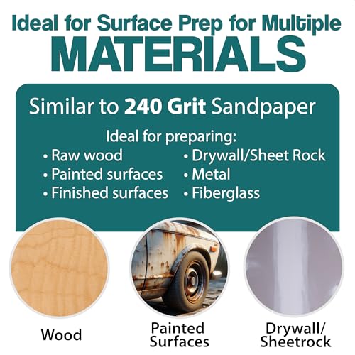 6" X 9" Non-Woven Grey Scuff Pads 240 Grit - 10 Pack (Green) - color: Green, size: 6" x 9"