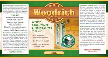 2-Step HD-80 Heavy Duty Wood Stripper and Citralic Brightener Restoration Kit for Outdoor Decks, Fences, Siding, and Log Cabins - 4 lbs Concentrated Powder (Covers 750 Sq. Ft.)