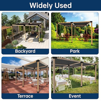 Pergola Bracket Kit 4x4, 1pcs 5-Way Corner Bracket and 1 Base, Used as The Middle Support of Large Awnings, for Connecting The Extended Pavilion Wood Beams of The Gazebo and Wood Stand Sheds - size: 4x4 Extension Middle 1pc + Base 1pc