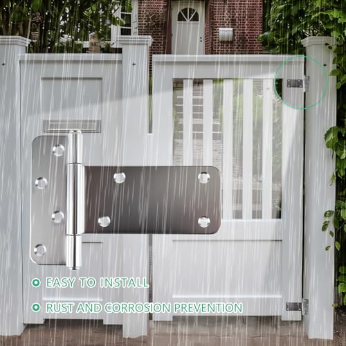 5 in T-Strap Shed Door Hinges,260 Lbs Capacity,2Pack Heavy Duty Tee Hinge - color: Silver, size: 5 in -2 pcs
