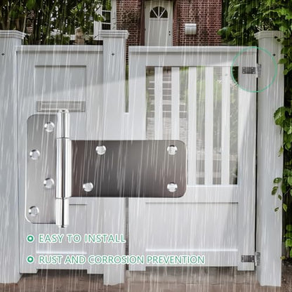 5 in T-Strap Shed Door Hinges,260 Lbs Capacity,2Pack Heavy Duty Tee Hinge - color: Silver, size: 5 in -2 pcs