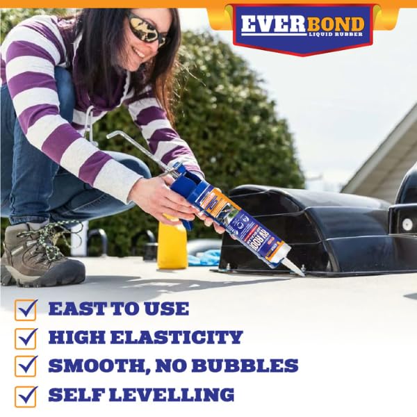 Everbond RV Roof Lap Sealant - Ultimate Roof & Leak Repair Solution for Motorhomes, Campers, and Trailers - Weatherproof, Flexible, and Easy to Apply - 10.1 oz Tube 4-Pack - style: 4-pack
