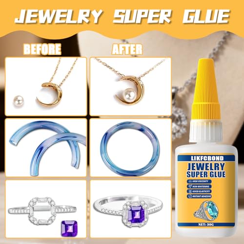 Jewelry Glue 30g Clear, Elastic String Adhesive Kit, Super Glue - style: Jewelry