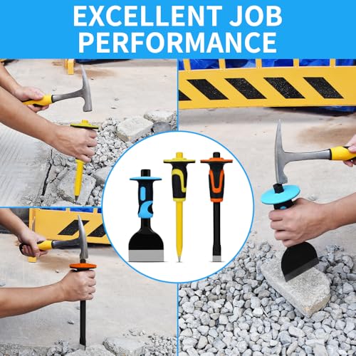Heavy-Duty Masonry Chisel Set with Protective Handle