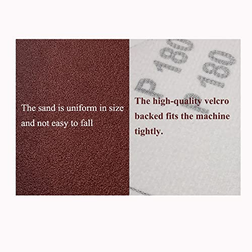 40 Pcs 7-Inch 180 Grit Hook and Loop Sanding Discs Sandpaper for Random Orbit Sander - style: 180Grit