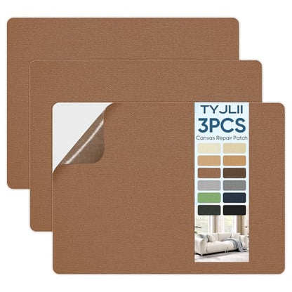 Canvas Repair Patch，Waterproof Self Adhesive Fabric Patch for Tent,Boat Cover,Canopy,Umbrella,Furniture Cover,Awning,Luggage,Couch.(8.3″ x 11″-Khaki) - color: Khaki