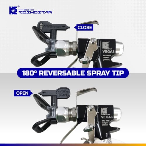 Cosmostar Heavy Duty Reverse Spray Tip, Airless Paint Spray Airless Spray Paint Machine, Spray Tip, Airless Paint Spray Gun Tip Nozzle for Contractor Homes Buildings Garden Decks (227) - size: 227