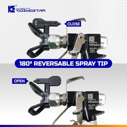 Cosmostar Heavy Duty Reverse Spray Tip, Airless Paint Spray Airless Spray Paint Machine, Spray Tip, Airless Paint Spray Gun Tip Nozzle for Contractor Homes Buildings Garden Decks (227) - size: 227
