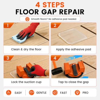 Floor Gap Fixer Tool Double 90° Suction Cup Flooring Repair Kit Pro