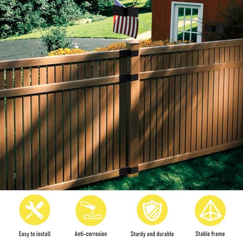 4Pcs Z Brackets,5"x 5" Connector Bracket for Wood Post to Beam Support - size: Z 5''X5''