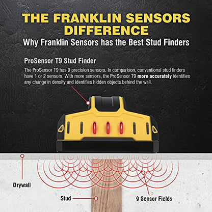 Franklin Sensors ProSensor T9 8-Sensor Stud Finder Wall Scanner - size: Medium