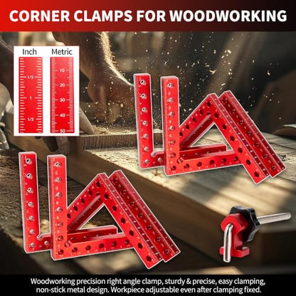 Corner Clamp for Woodworking, 90 Degree Right Angle Clamps - size: 4pcs