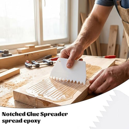 3 Pcs Epoxy Spreader,Adhesive Floor trowel Notched Glue Spreader