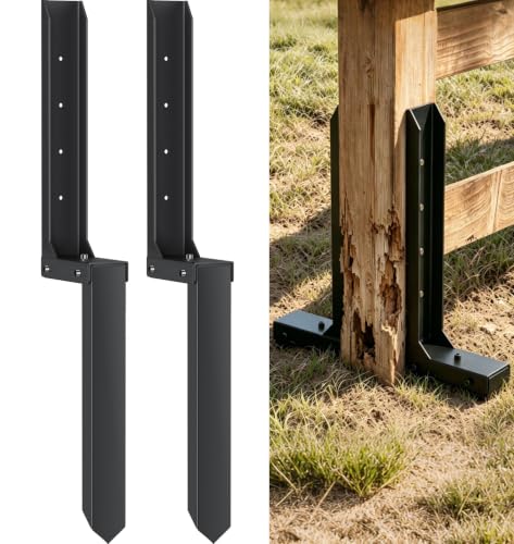 Fence Post Repair Kit, Quick Fix Leaning for 4x4/ 6x6 Wood Posts (2-Pack)