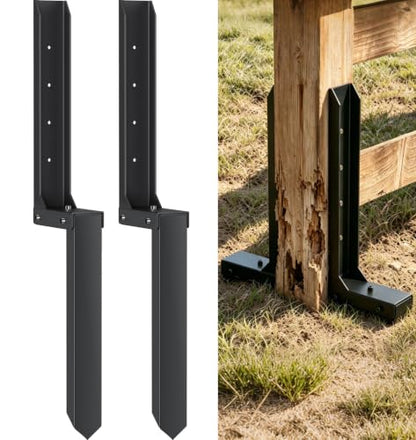 Fence Post Repair Kit, Quick Fix Leaning for 4x4/ 6x6 Wood Posts (2-Pack)