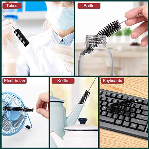 Long Straw Brush, Nylon Pipe Tube Cleaner 8.2-ihch 10 Different Diameters Set of 10 - size: 10 piece set