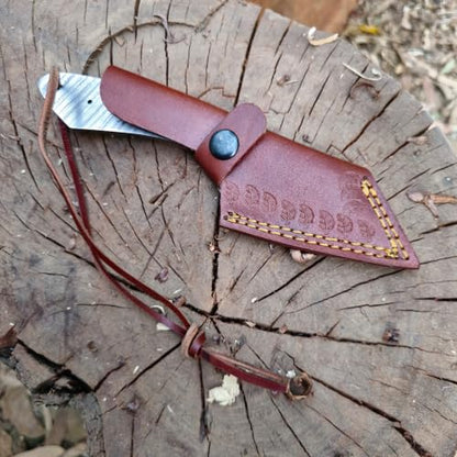 Kiridashi Knife Blank with Sheath, 3 inch Blade