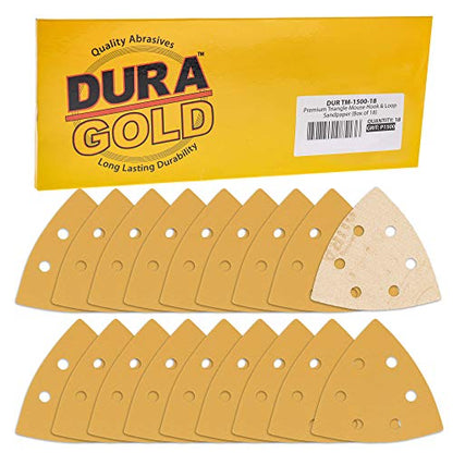 Dura-Gold Premium Triangle Oscillating Mouse Sanding Sheets - 1500 Grit - size: 1500-Grit