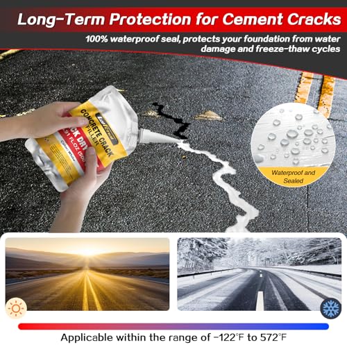Concrete Crack Filler, Cement Crack Filler, Fast-Drying Crack Filler, Self-Leveling Caulking Sealan Effectively Repairs Cracks in Driveways, Sidewalks, Patios, and Window Sills (5 Pack - 5.5LB) - style: 5 Pack - 5.5LB
